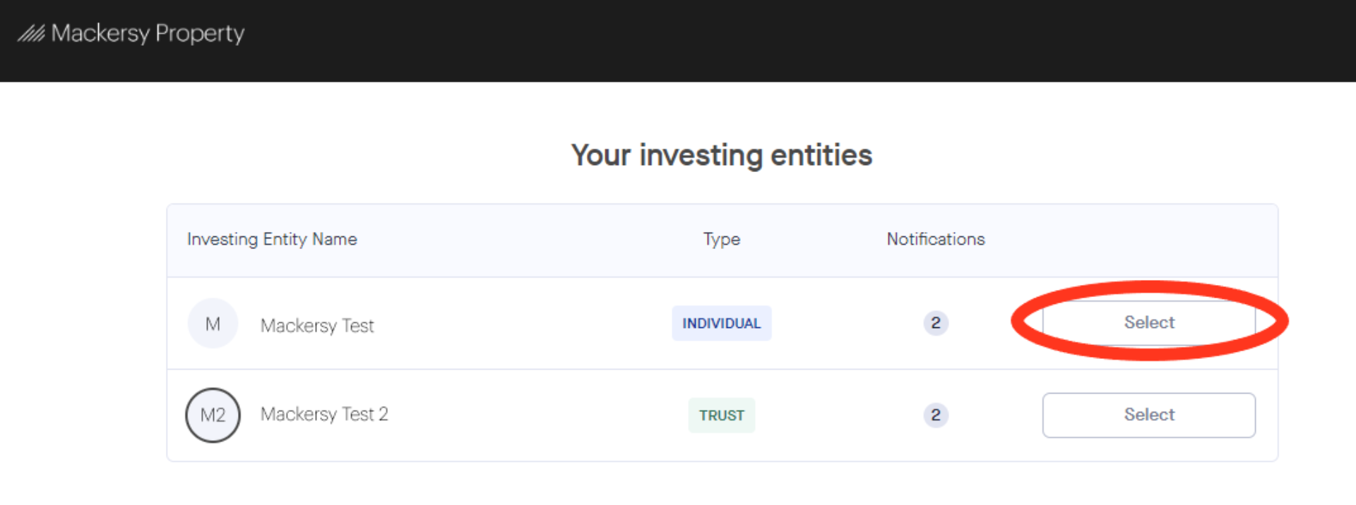 Switch between investing entities 3